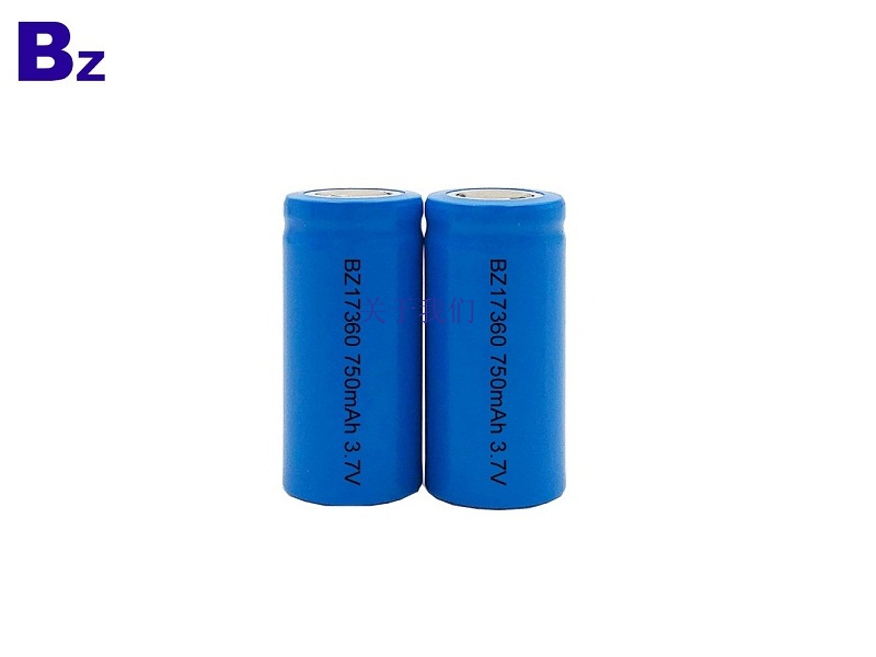 Cylindrical Battery BZ 17360 750mAh 3.7V Rechargeable Li-ion Battery