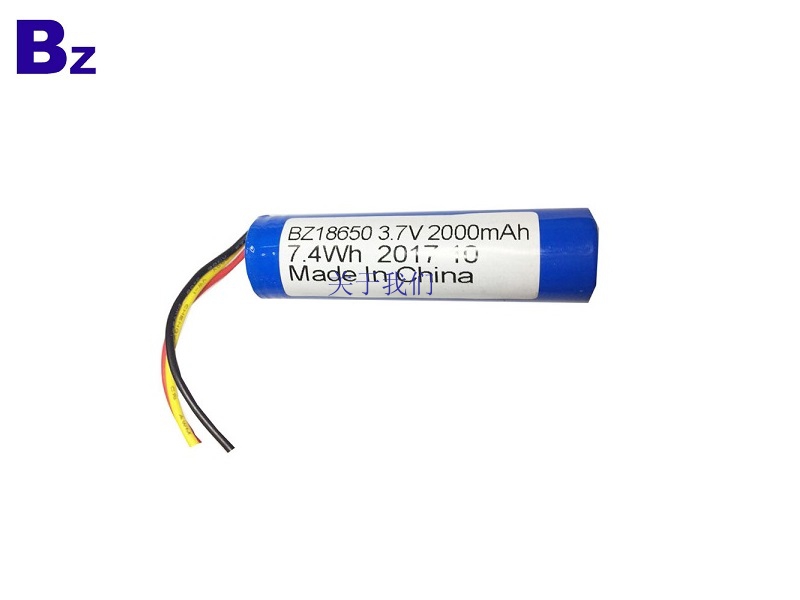 2000mah 3.7V锂离子充电电池