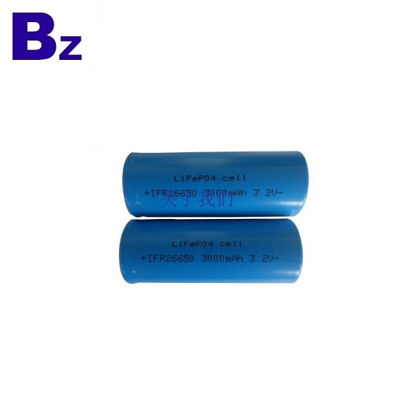 26650 3000mAh 3.2V LiFePO4 Battery