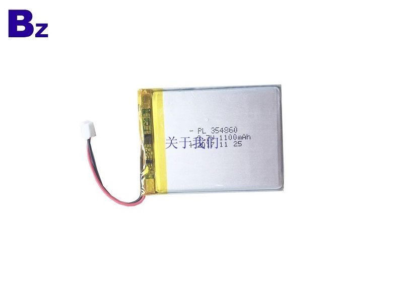 354860 1100mAh 3.7V 可充电LiPo电池