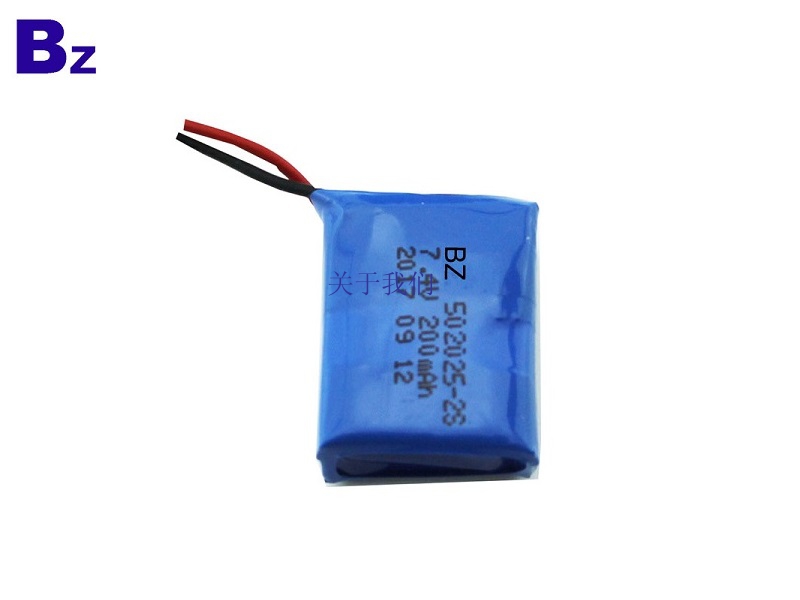 502025-2S 200mah 7.4V Rechargeable Polymer Li-Ion Battery