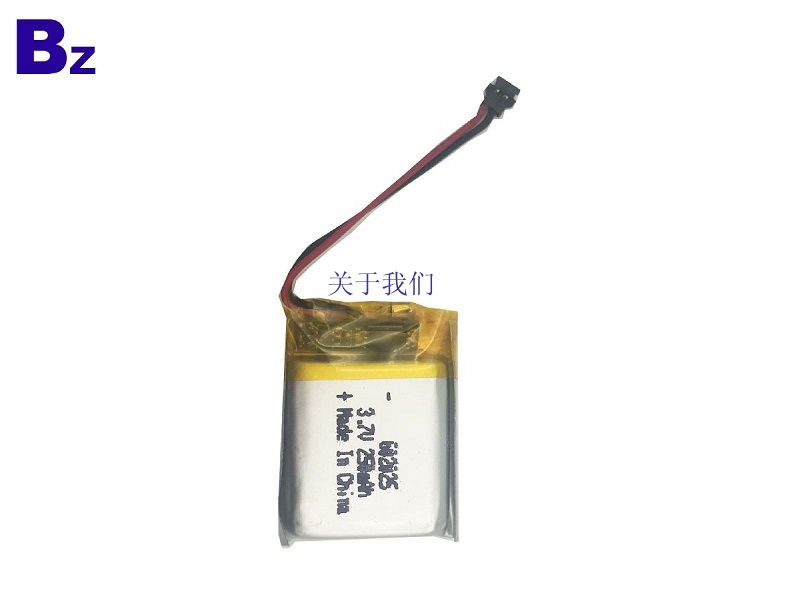 602025 250mAh 3.7V 可充电锂聚合物电池