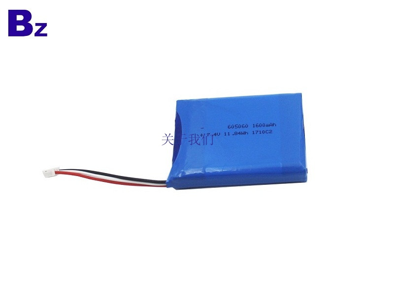 605060-2S 7.4V 1600mAh 聚合物锂离子电池