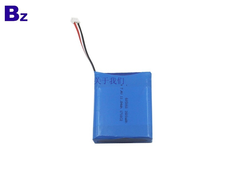 批发热销可充电锂电池 BZ 605060-2S 7.4V 1600mAh 聚合物锂离子电池