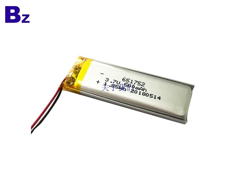 651752 3.7V 500mAh Lipo Battery