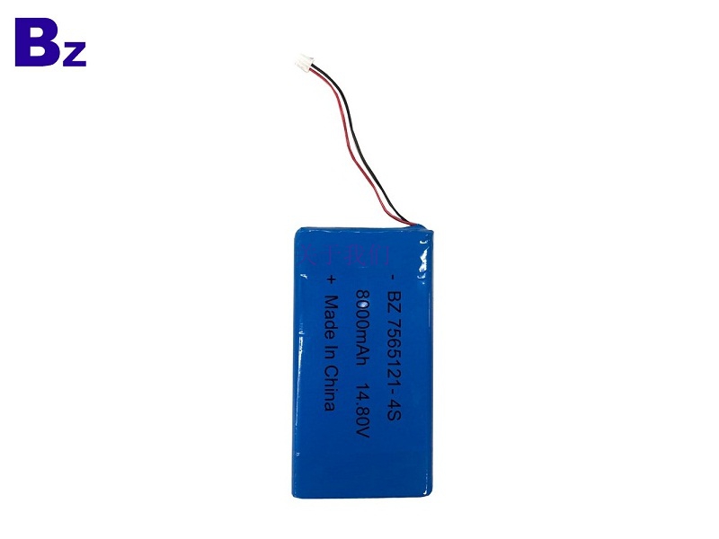 Hot Selling Rechargeable Polymer Li-ion Battery BZ 7565121-4S 14.8V 8000mAh Lipo Battery Pack
