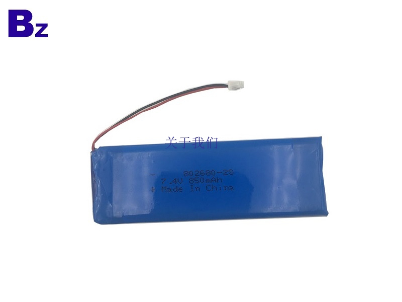  802680 2S 850mah 7.4V 可充电 LiPo 电池组