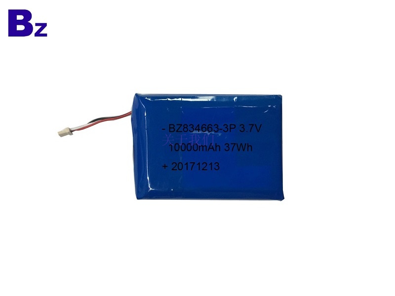 834663-3P 10000mAh 3.7V Rechargeable LiPo Battery